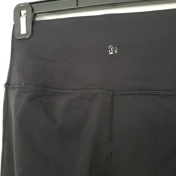 Lululemon Black High Times Tech Cropped Leggings Sz 6 Mesh Front Ankle Length - Picture 3 of 9